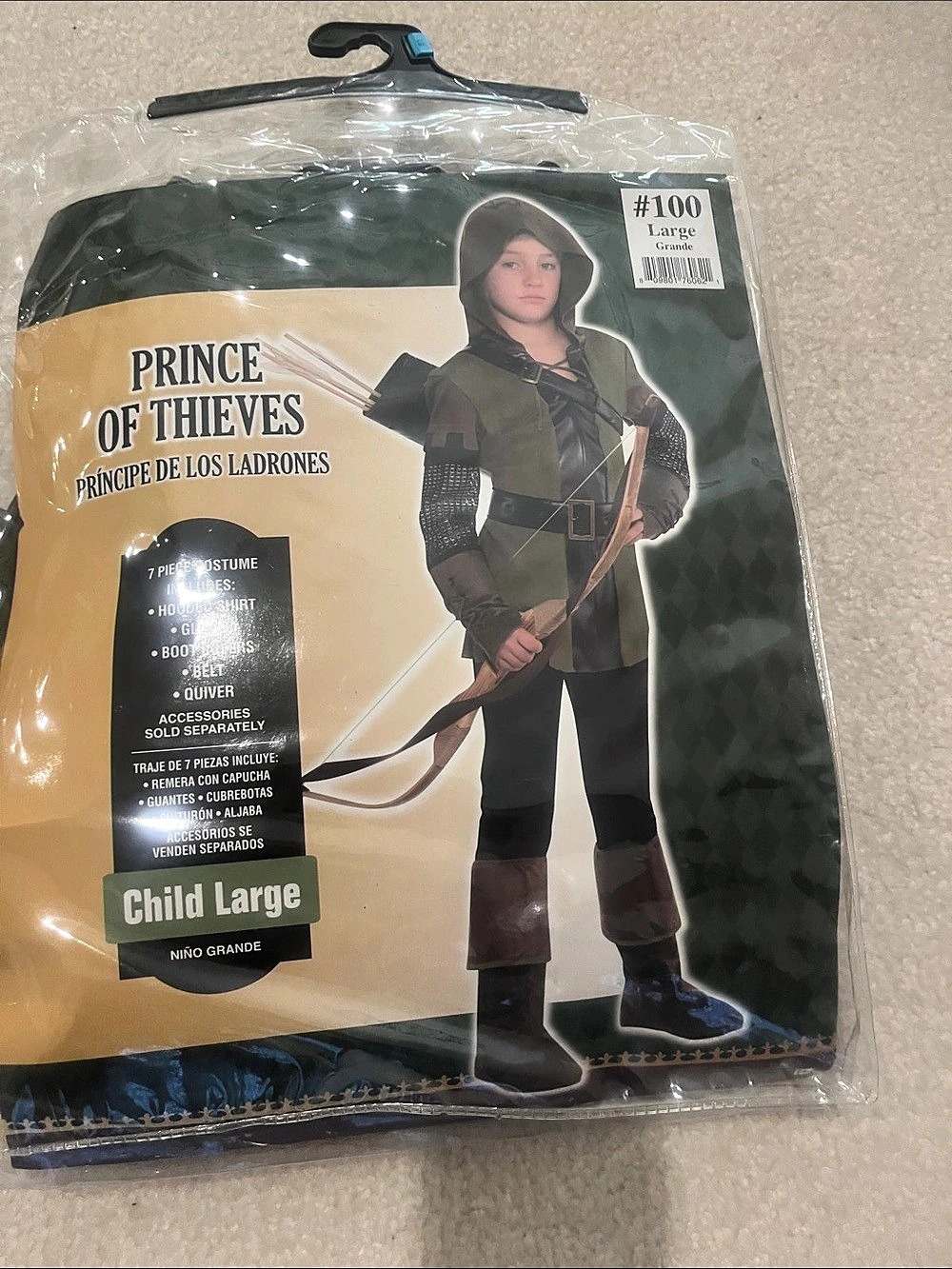 Forum Novelties Prince of Thieves Boys Large Costume NWT